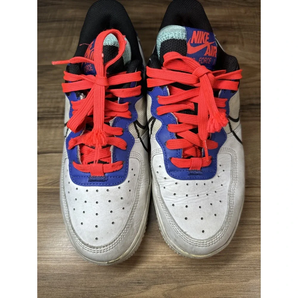 Nike Boys Air‎ Force 1 React CD6960-101 White Casual Shoes Sneakers Size 7y